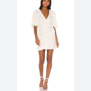 Revolve LPA kathy tweed dress in white